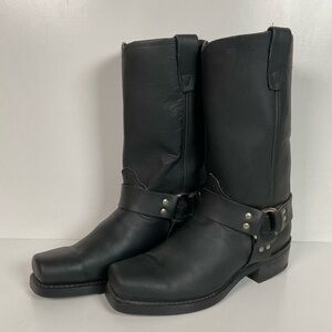 Vintage Durango Black Oiled Harness Boots 9 EE USA Made Engineer